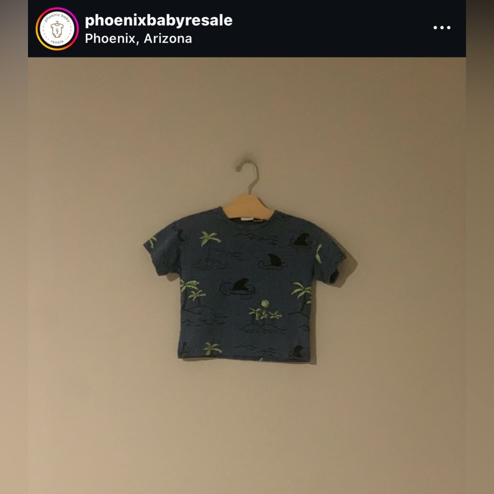 ADD ON FOR $13 Zara Blue Shark Fin Tee 2-3Y H&M